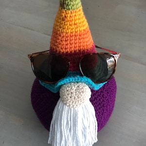Gnome Eyeglass Holder, Handmade, Crochet