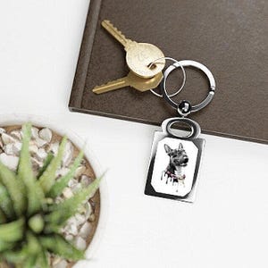 Personalized keychain with pet photo | Unique gift for pet lovers, custom keychain.