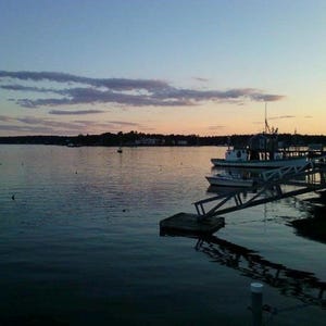 Digital print of a sunset in Boothbay Harbor, Maine USA