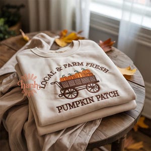 Lokale & vom Bauernhof Frische Herbsternte Kürbisbemalen Stickdatei