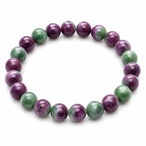 Natural Watermelon Ruby Bracelet AAAAA 7mm–9mm Genuine Red & Green Ruby Gemstone Beaded Stretch Jewelry for Women Men