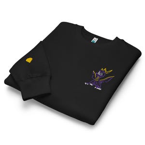 Unisex premium crew neck sweatshirt. Spyro the dragon embroidery on the left chest, gem on the right wrist.