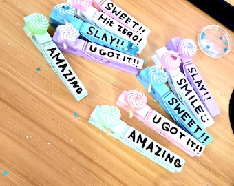Cute cheer pins clothespins competition clothes pins all-star cheer competition sport event candy 4 cheer pins cheerleading customizable
