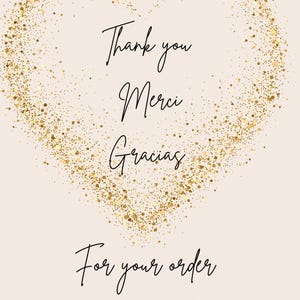 Compliment slip thank you for your order