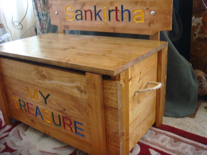 Toy box bench Custom built wooden Toy Box / Blanket Chest with Etsy