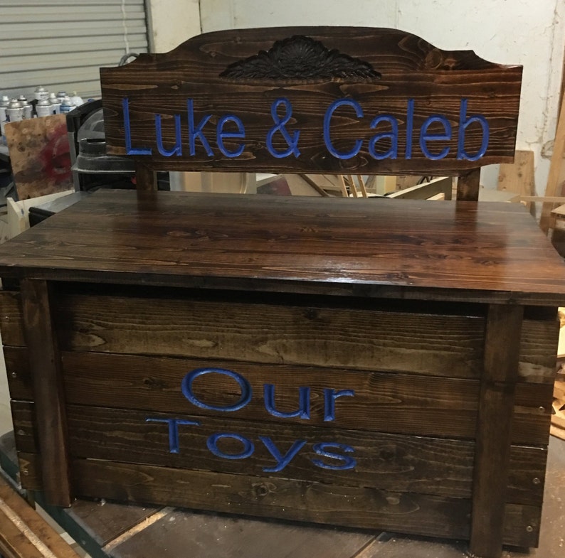 Toy Box Bench Custom Built Wooden Blanket Chest With Image 0