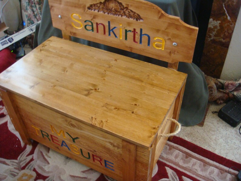 Toy box bench Custom built wooden Toy Box / Blanket Chest with Etsy