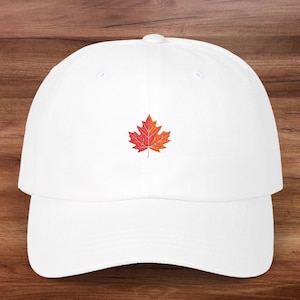 Embroidered Maple Leaf Hat: Autumn Nature Lover Gift