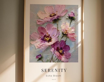 Floral Wall Art Print: Blush Pink Botanical Painting (Digital Download)