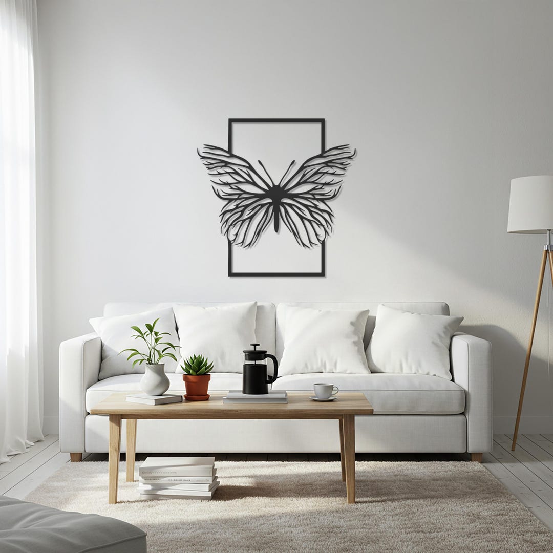 Curated visual reference: Gallery Detail: Butterfly Metal Wall Art Modern Butterfly Wall Decor Butterfly Wall