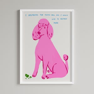 David Shrigley - Destruí la pelota de tenis / Galería del hogar / Arte pop / Decoración de pared / Póster divertido / Arte contemporáneo / Decoración del hogar