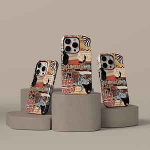 Halloween Pumpkin Phone Case,  Ghost and Pumpkin, Cute and Spooky, iPhone 16 15 14 13 12 11 Pro Max, Samsung Galaxy S25 S24 S23 S22 Ultra