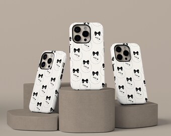 Coquette Christmas Phone Case, Cute Bow Phone Cases, Xmas Phone Cover for iPhone 17 16 15 14 13 12 11 Pro Max, Samsung S25 S24 S23 S22 Ultra