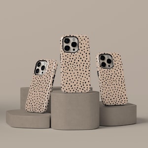 Leopard Cheetah Spot Print Phone Case Preppy Neutral iPhone 16 15 14 13 12 11 Pro Max, Samsung S25 S24 S23 S22 S21 Ultra