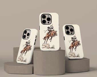 Western Phone Case Cowboy Country Scrapbook Phone Case Preppy Aesthetic, iPhone 17 16 15 14 13 12 Pro Max, Samsung S25 S24 S23 S22 S21 Ultra