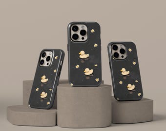 Cute Ducklings on Pond Phone Case, Calm Duckling Phone Cover for iPhone 17 16 15 14 13 12 11 Pro Max, Samsung Galaxy S25 S24 S23 S22 Ultra