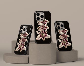 Hand Painted Flower Tough Phone Case | iPhone 17 16 15 14 13 12 11 Pro Max | Samsung Galaxy S25 S24/S23/S22 Ultra | Y2K Aesthetic, Trendy