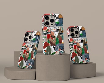 Free Palästina Handy Hülle Palästinensische Flagge Kunst Keffiyeh Cover für iPhone 17 16 15 14 13 12 11 Pro Max, Samsung Galaxy S25 S24 S23 S22 Ultra