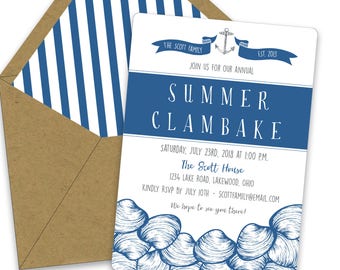 Clambake Invite Etsy