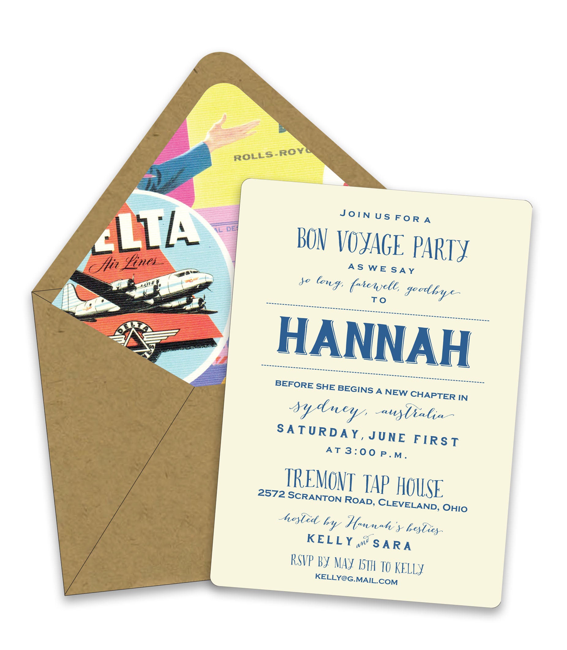 Bon Voyage Party Invitations | Etsy
