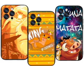 The Lion King Inspired Design with Majestic African Sunset Vibes Trendy Protective Phone Case ~ Fits iPhone, Samsung & More