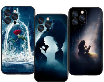 Disney Beauty and the Beast ~ Enchanted Rose and Castle Magic Trendy Protective Phone Case ~ Fits iPhone, Samsung & More