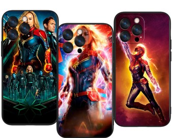 Avengers Captain Marvel Custom Protective Phone Case ~ Fits iPhone, Samsung & More