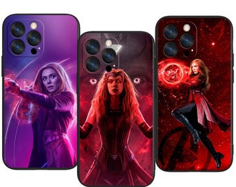 Scarlet Witch Wanda Maximoff Hero Custom Protective Phone Case ~ Fits iPhone, Samsung & More