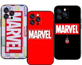 Marvel Logo Superhero Icon Art Custom Protective Phone Case ~ Fits iPhone, Samsung & More