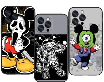 Rebel Toon Nightmare ~ Mickey’s Hooligan Side Unleashed Trendy Protective Phone Case ~ Fits iPhone, Samsung & More