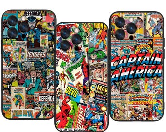 Marvel Aesthetic Hero Collage Custom Protective Phone Case ~ Fits iPhone, Samsung & More