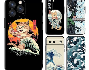 Japanese Ukiyo-e Ocean Wave Protective Cases Fits iPhone, Samsung and Most Models