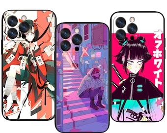 Anime Vaporwave Midnight Custom Protective Phone Case ~ Fits iPhone, Samsung & More