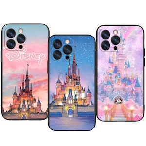 Castle Disney Style ~ Iconic Fairytale Landmark in Sparkling Light Protective Phone Case ~ Fits iPhone, Samsung & More