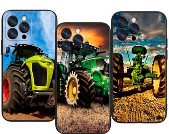 Farm Life Power with Classic Tractor Field Vibes Trendy Protective Phone Case ~ Fits iPhone, Samsung & More