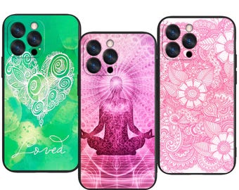 Chakra Yoga Mandala Style ~ Colorful Energy and Zen Focus Trendy Protective Phone Case ~ Fits iPhone, Samsung & More