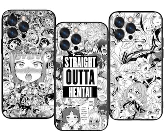 Japanese Anime Manga Girl Face Custom Protective Phone Case ~ Fits iPhone, Samsung & More