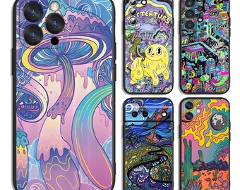 Rainbow Optical Pattern Protective Cases Fits iPhone, Samsung and Most Models