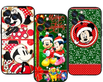 Disney Christmas Phone Case | Minnie and Mickey Winter Romance Trendy Protective Phone Case ~ Fits iPhone, Samsung & More