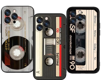 Retro Cassette Collection Era Custom Protective Phone Case ~ Fits iPhone, Samsung & More