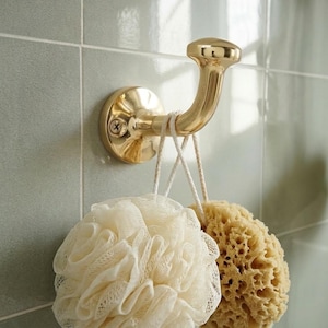 Solid Brass Robe Hook – Unlacquered Brass