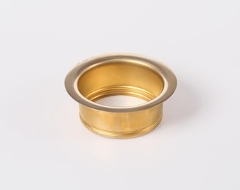 Unlacquered Brass Kitchen Sink Waste Disposal Flange & Stopper