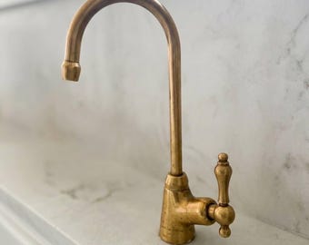 Instant Hot Water Faucet – Solid Unlacquered Brass