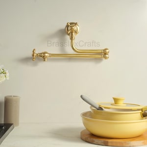 Albany Wall-Mount Pot Filler Faucet – Unlacquered Brass