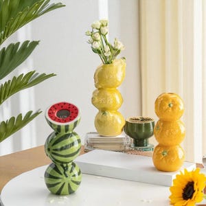 Jarrón de cerámica de estilo nórdico, frutero minimalista de tres niveles, centro de mesa decorativo moderno para sala de estar, boda, regalo de inauguración de la casa.
