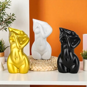 Female Form Flower Vase: Modern Boho Chic Home Decor