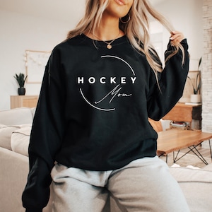 Hockey Mom Sweatshirt, Hockey Mom Crewneck, Game Day Hockey Shirt, Hockey Season Gift, Cozy Mom Sweater, Rink side Wear,  Gift for Mom