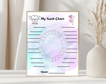 Printable Tooth Fairy Chart: Baby Teeth Tracker Keepsake (Digital Download)