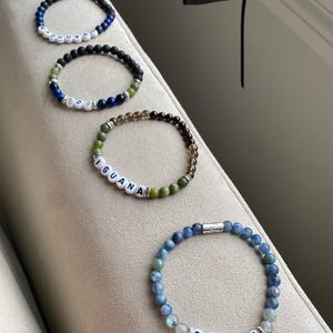 Madhuvan-Lava Rock and Lapis Lazuli Iguana-Smokey Quartz and Jade Shama-Blue Kyanite and Labradorite