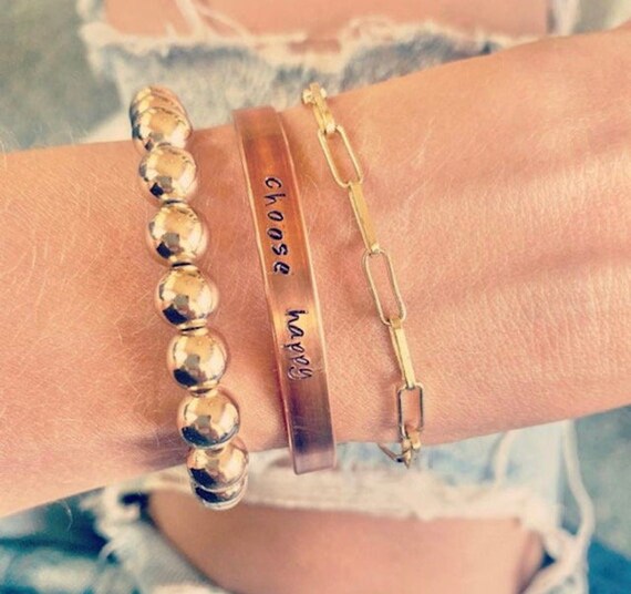 Choose Happy Cuff Bracelet